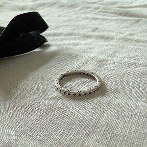 Pandora Signature Silver Band Ring 52 size 6
